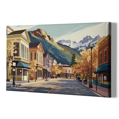 Telluride Historic Main Street - Canvas Print Art Sides
