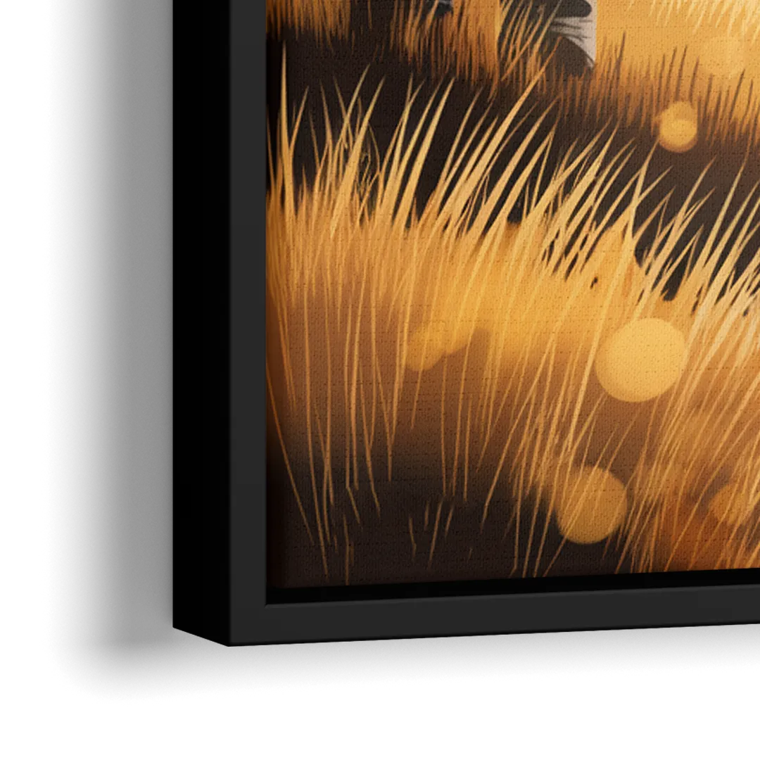 Aspen Sunrise Glow - Close-Up Black Frame Canvas