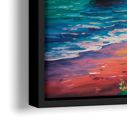 PEI Coastal Charm - Close-Up Black Frame Canvas