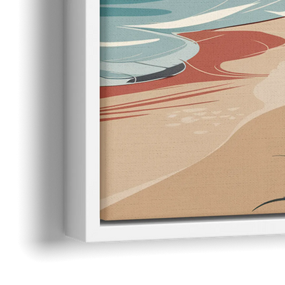 Fort Lauderdale Surf and Sand - Close-Up White Frame Canvas
