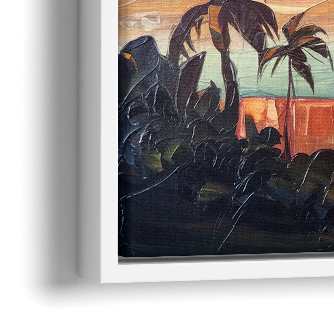 San Jose Downtown Skyline - Close-Up White Frame Canvas