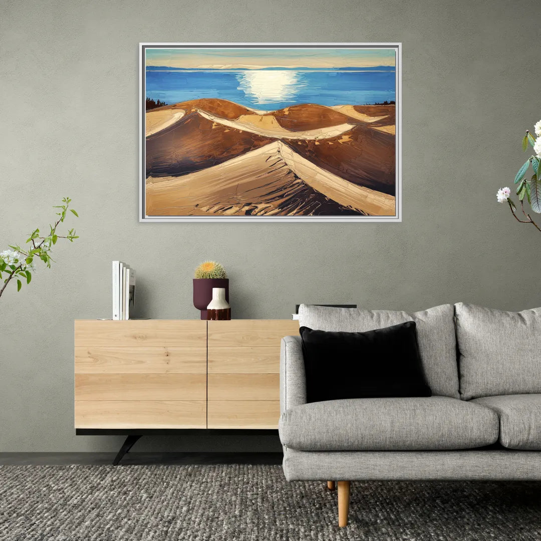Traverse City Sleeping Bear Dunes - Living Room White Frame Canvas