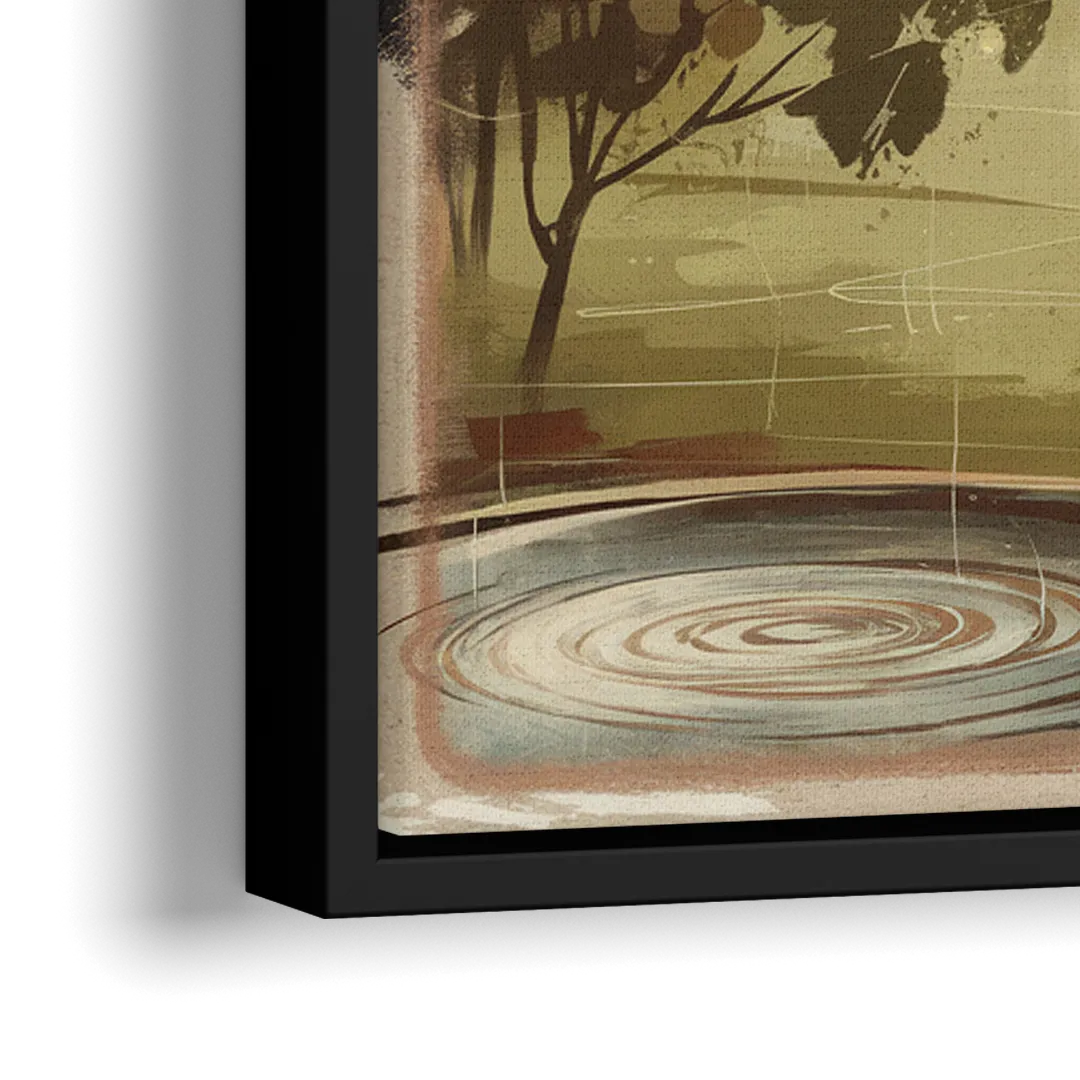 Wichita Vintage Aesthetic - Close-Up Black Frame Canvas