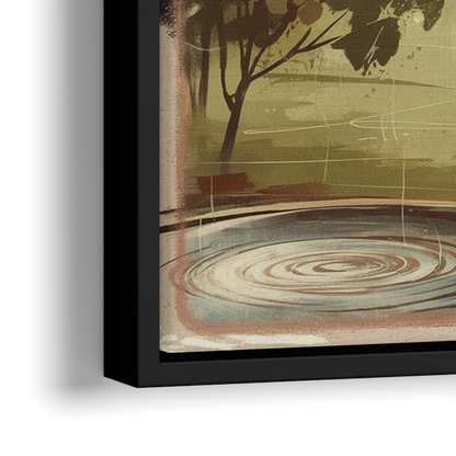 Wichita Vintage Aesthetic - Close-Up Black Frame Canvas