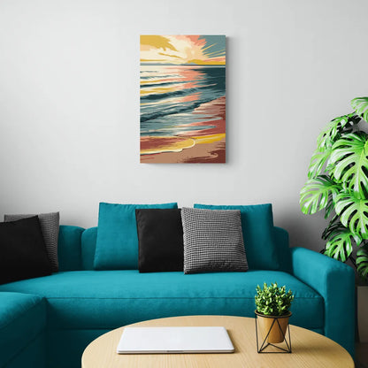Dunedin Sunset Over Water - Canvas Wall Art Living Room