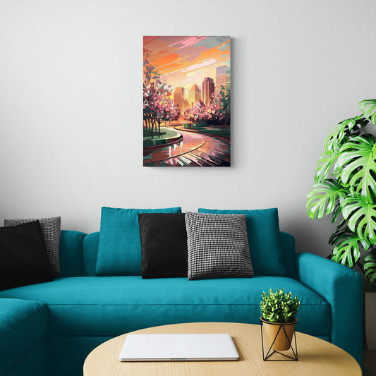 Anaheim Cityscape Vibes - Canvas Wall Art Living Room
