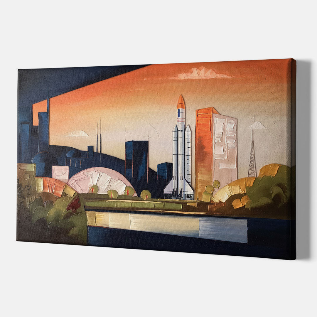 Huntsville Modern Cityscape - Canvas Wall Art Indoor