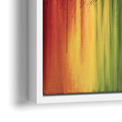 Fayetteville Downtown Skyline - Close-Up White Frame Canvas